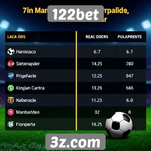 Comparativo de odds entre 122bet e concorrentes